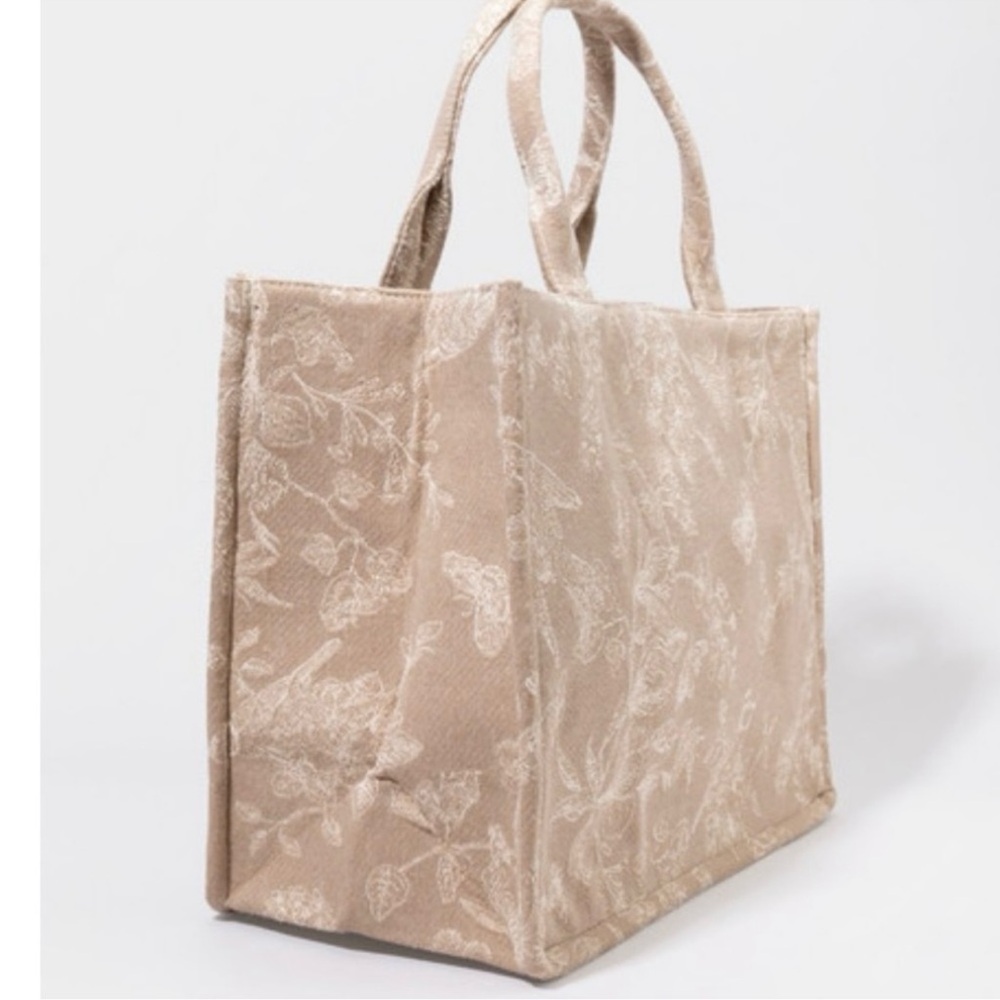 NEW Antik Kraft Canvas Bag Tote Cream Women's Laptop Jeanna Beige Handbag NWT - Picture 3 of 7
